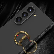 For Samsung Galaxy Z Flip6 GKK Accurate Hole Ultra-thin PC Phone Case with Ring Holder(Silver)