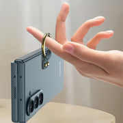 For Samsung Galaxy Z Flip6 GKK Accurate Hole Ultra-thin PC Phone Case with Ring Holder(Silver)