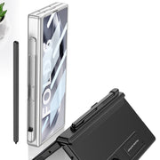 For Samsung Galaxy Z Fold6 GKK Integrated Full Coverage Magnetic Fold Phone Case with Pen Slot, Not Included Pen(Green)