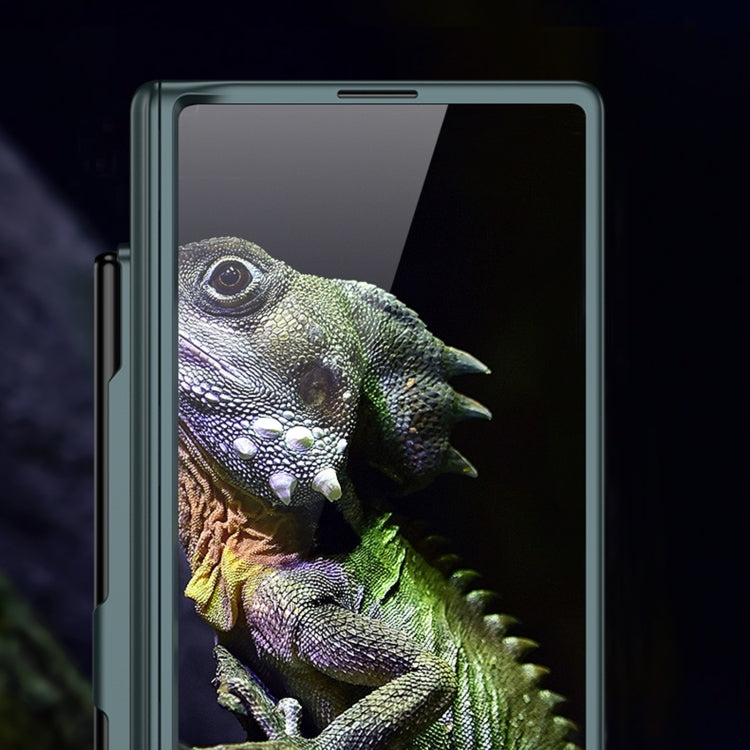 For Samsung Galaxy Z Fold6 GKK Integrated Full Coverage Magnetic Fold Phone Case with Pen Slot, Not Included Pen(Titanium Gray)