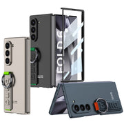 For Samsung Galaxy Z Fold6 GKK Integrated Accurate Hole Side Wrist Strap Ring Phone Case(Titanium Gray)