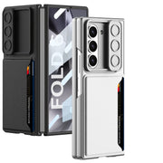For Samsung Galaxy Z Fold6 GKK Integrated Ultra-thin Sliding Window Card Slot Phone Case(Silver)