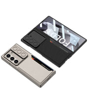 For Samsung Galaxy Z Fold6 GKK Integrated Ultra-thin Sliding Window Card Slot Phone Case(Black)