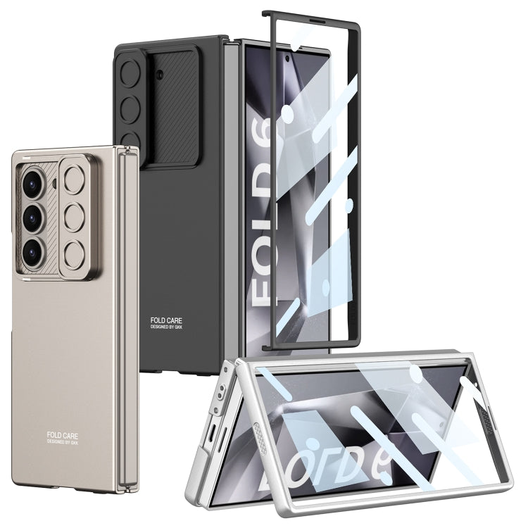 For Samsung Galaxy Z Fold6 GKK Integrated Ultra-thin Sliding Window Phone Case(Black)