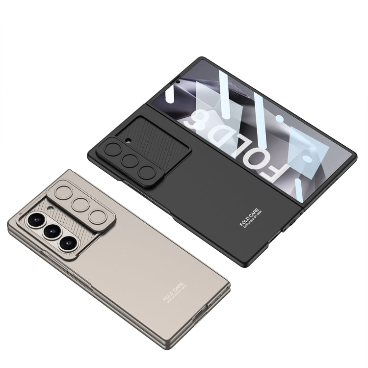 For Samsung Galaxy Z Fold6 GKK Integrated Ultra-thin Sliding Window Phone Case(Black)