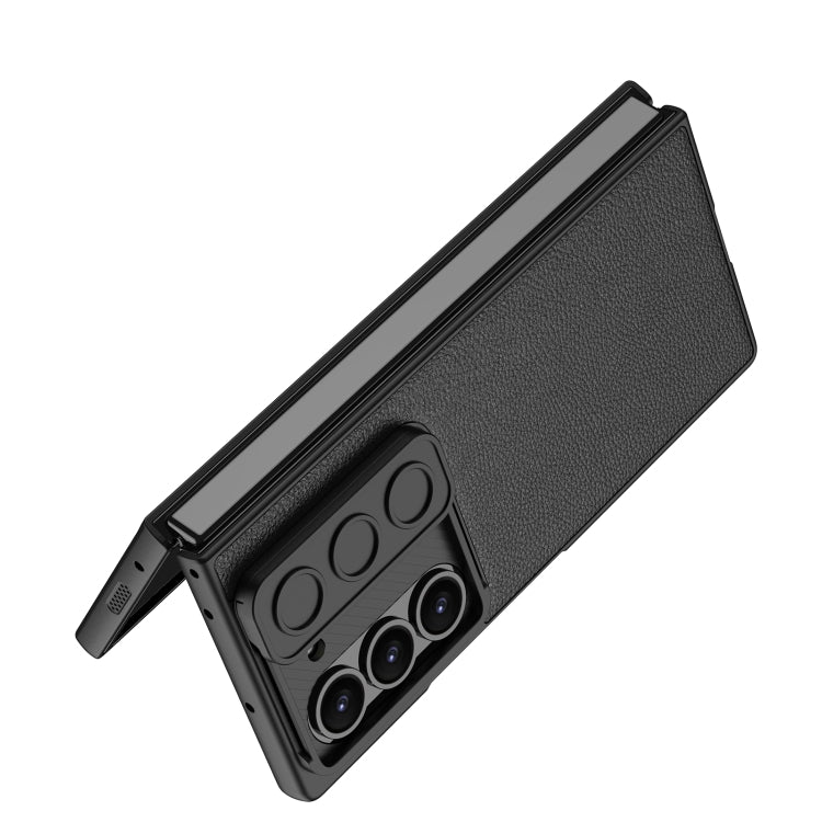 For Samsung Galaxy Z Fold6 GKK Integrated Ultra-thin Sliding Window Leather Phone Case(Green)