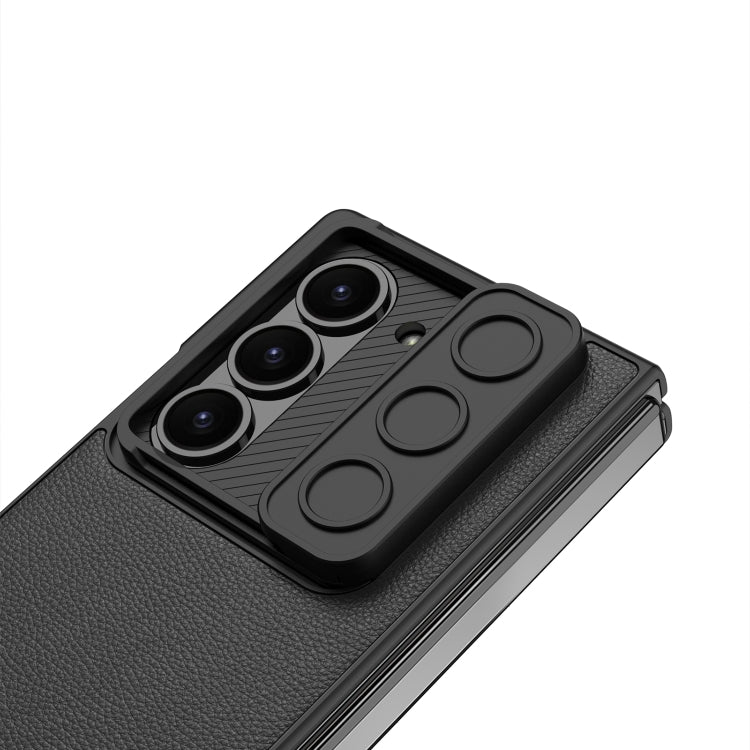 For Samsung Galaxy Z Fold6 GKK Integrated Ultra-thin Sliding Window Leather Phone Case(Green)