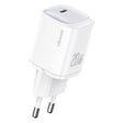 USAMS CC248 20W USB-C / Type-C GaN Fast Charger, EU Plug(White) - USB Charger by USAMS | Online Shopping South Africa | PMC TechLife | Buy Now Pay Later Mobicred