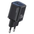 USAMS CC248 20W USB-C / Type-C GaN Fast Charger, EU Plug(Black) - USB Charger by USAMS | Online Shopping South Africa | PMC TechLife | Buy Now Pay Later Mobicred