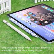 For Apple Pencil 1 Cow Pattern Stylus Silicone Protective Cover(Black)