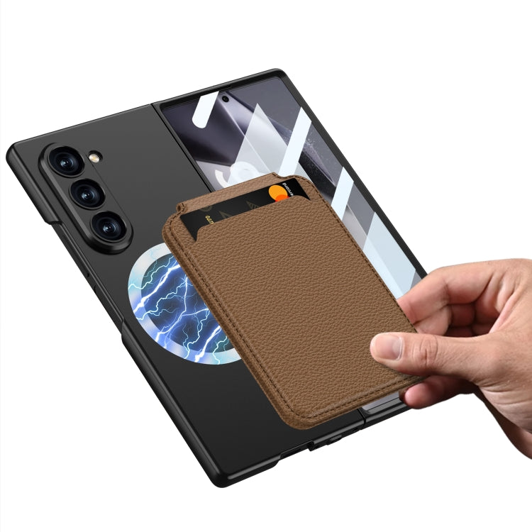 For Samsung Galaxy Z Fold6 GKK Integrated Magsafe Detachable Card Slot Phone Case(Gray)