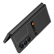 For Samsung Galaxy Z Fold6 GKK Integrated Rotor Bracket Recessed Card Bag Phone Case(Titanium Grey)