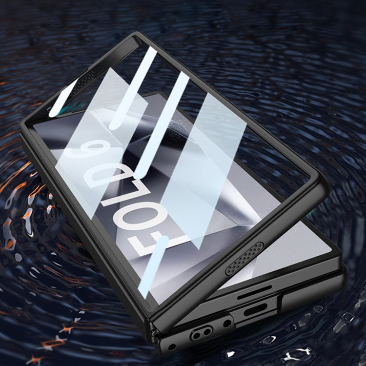 For Samsung Galaxy Z Fold6 GKK Integrated Accurate Hole Ultra-thin Square Ring Holder Phone Case(Black)