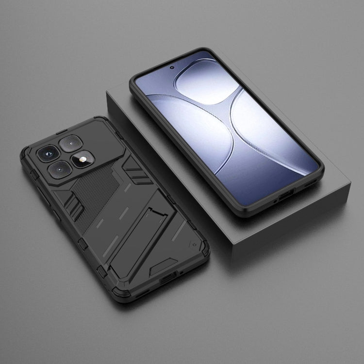 For Redmi K70 Ultra Global Punk Armor 2 in 1 PC + TPU Phone Case with Holder(Black)