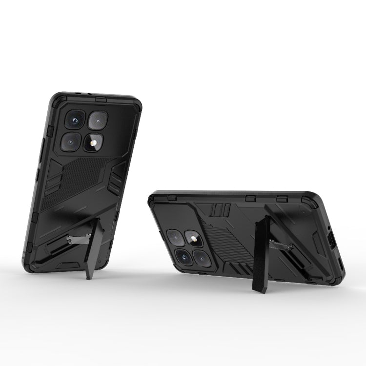 For Redmi K70 Ultra Global Punk Armor 2 in 1 PC + TPU Phone Case with Holder(Black)