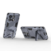 For Redmi K70 Ultra Global Punk Armor 2 in 1 PC + TPU Phone Case with Holder(Grey)