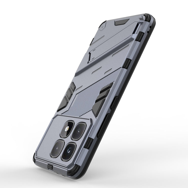 For Redmi K70 Ultra Global Punk Armor 2 in 1 PC + TPU Phone Case with Holder(Grey)