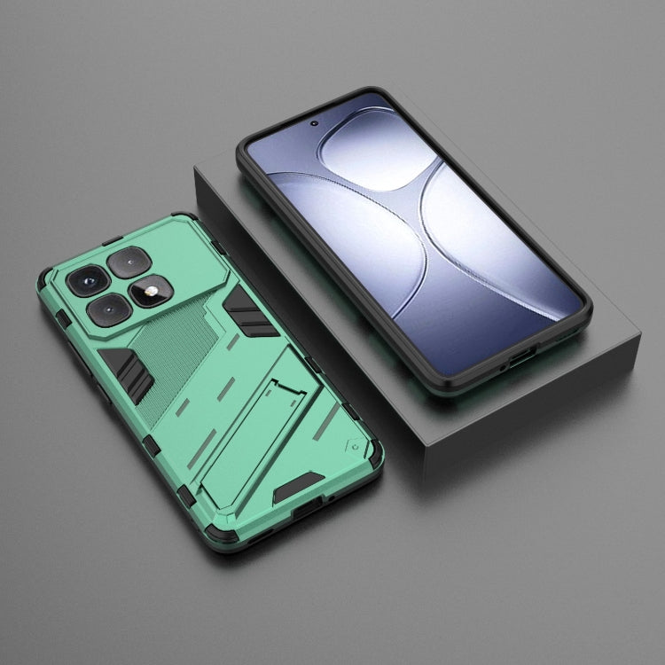 For Redmi K70 Ultra Global Punk Armor 2 in 1 PC + TPU Phone Case with Holder(Green)