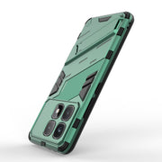 For Redmi K70 Ultra Global Punk Armor 2 in 1 PC + TPU Phone Case with Holder(Green)