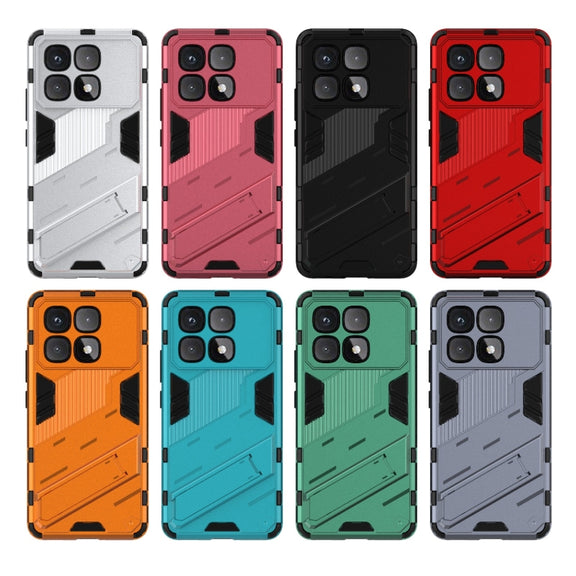 For Redmi K70 Ultra Global Punk Armor 2 in 1 PC + TPU Phone Case with Holder(Green)
