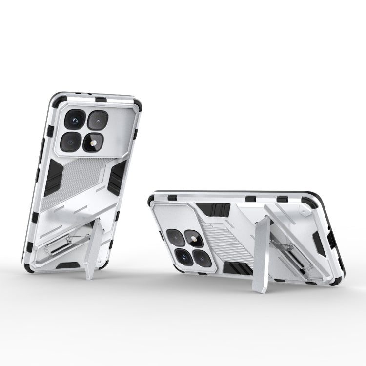 For Redmi K70 Ultra Global Punk Armor 2 in 1 PC + TPU Phone Case with Holder(White)