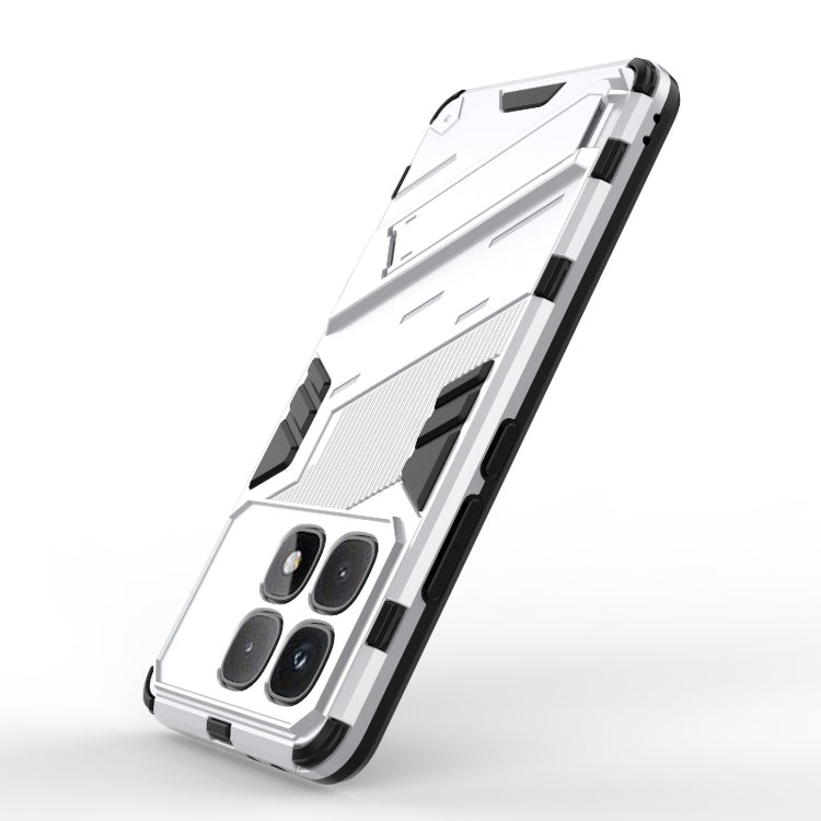 For Redmi K70 Ultra Global Punk Armor 2 in 1 PC + TPU Phone Case with Holder(White)