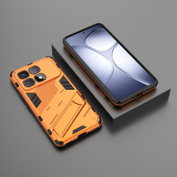 For Redmi K70 Ultra Global Punk Armor 2 in 1 PC + TPU Phone Case with Holder(Orange)