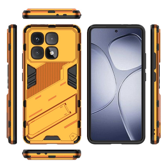 For Redmi K70 Ultra Global Punk Armor 2 in 1 PC + TPU Phone Case with Holder(Orange)