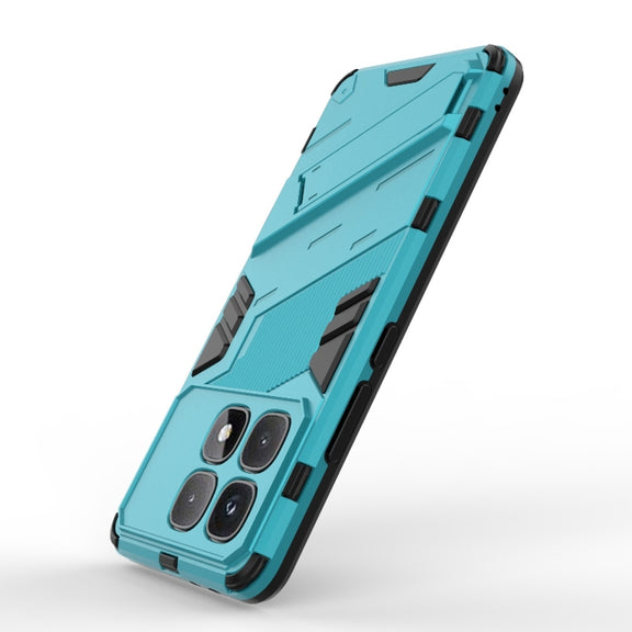 For Redmi K70 Ultra Global Punk Armor 2 in 1 PC + TPU Phone Case with Holder(Blue)