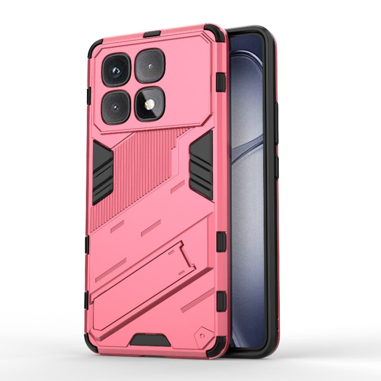 For Redmi K70 Ultra Global Punk Armor 2 in 1 PC + TPU Phone Case with Holder(Light Red)