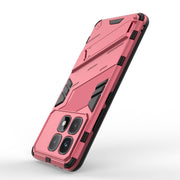 For Redmi K70 Ultra Global Punk Armor 2 in 1 PC + TPU Phone Case with Holder(Light Red)
