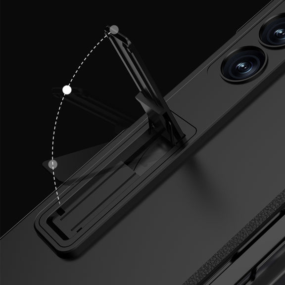 For Samsung Galaxy Z Fold6 GKK Integrated Anti Peep Full Coverage Magnetic Fold Phone Case with Pen Slot, Not Included Pen(Green)