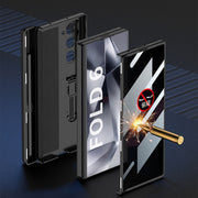 For Samsung Galaxy Z Fold6 GKK Integrated Anti Peep Full Coverage Magnetic Fold Phone Case with Pen Box, Not Included Pen(Green)