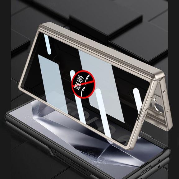 For Samsung Galaxy Z Fold6 GKK Integrated Anti Peep Full Coverage Magnetic Fold Phone Case(Silver)