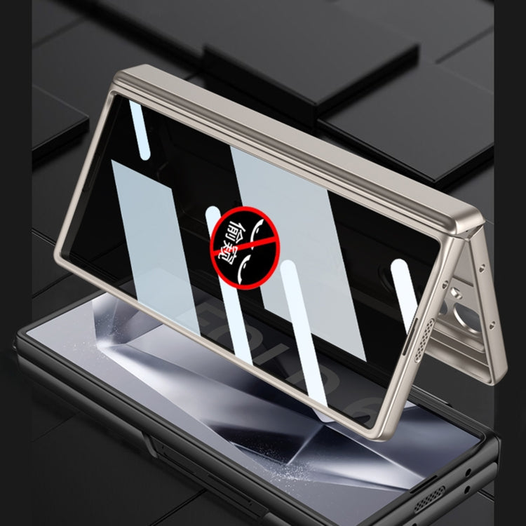 For Samsung Galaxy Z Fold6 GKK Integrated Anti Peep Full Coverage Magnetic Fold Phone Case(Silver)