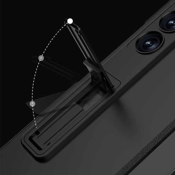 For Samsung Galaxy Z Fold6 GKK Integrated Anti Peep Full Coverage Magnetic Fold Phone Case(Gold)