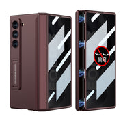 For Samsung Galaxy Z Fold6 GKK Integrated Anti Peep Full Coverage Magnetic Fold Phone Case(Wine Red)