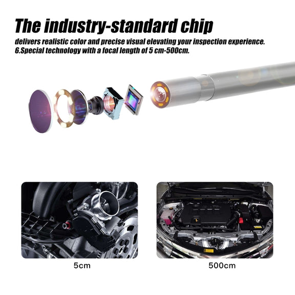 F240 3.9mm HD 1080P IP67 Water-resistant WiFi Direct Connection Digital Endoscope, Cable Length:5m(Black)