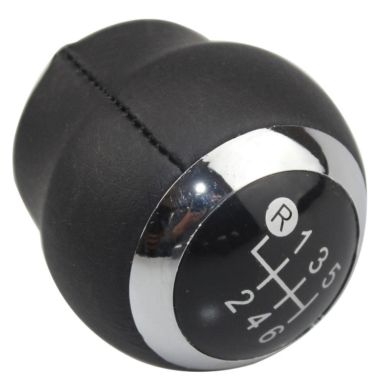For Toyota Corolla 2007-2013 Car Gear Lever Hand Ball Leather Gear Shift Knob, Style:6 Speed