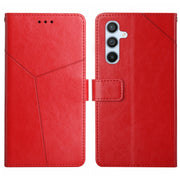 For Samsung Galaxy S25 5G Y-shaped Pattern Flip Leather Phone Case(Red)