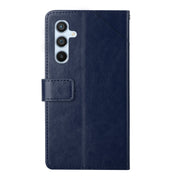 For Samsung Galaxy S25+ 5G Y-shaped Pattern Flip Leather Phone Case(Blue)