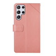 For Samsung Galaxy S25 Ultra 5G Y-shaped Pattern Flip Leather Phone Case(Pink)