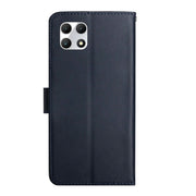 For T-Mobile REVVL 7 5G HT02 Genuine Leather Fingerprint-proof Flip Phone Case(Blue)