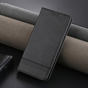 For Redmi K70 Ultra AZNS Magnetic Calf Texture Flip Leather Phone Case(Black)