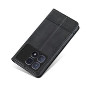 For Redmi K70 Ultra AZNS Magnetic Calf Texture Flip Leather Phone Case(Black)