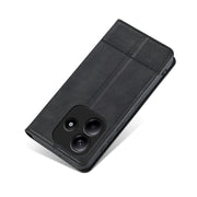 For Redmi Note 14 5G AZNS Magnetic Calf Texture Flip Leather Phone Case(Black)