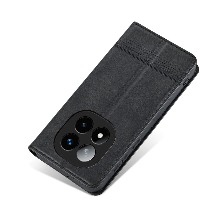 For Redmi Note 14 Pro+ 5G AZNS Magnetic Calf Texture Flip Leather Phone Case(Black)