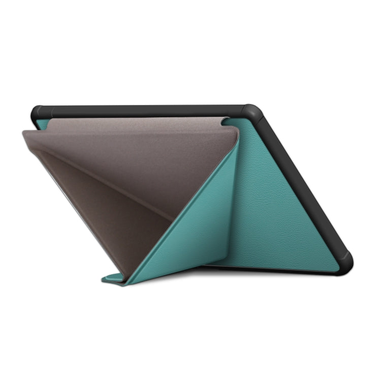 For Kobo Libra Colour 2024 Solid Color Deformation TPU Leather Smart Tablet Case(Green)