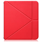 For Kobo Libra Colour 2024 Solid Color Deformation TPU Leather Smart Tablet Case(Red)