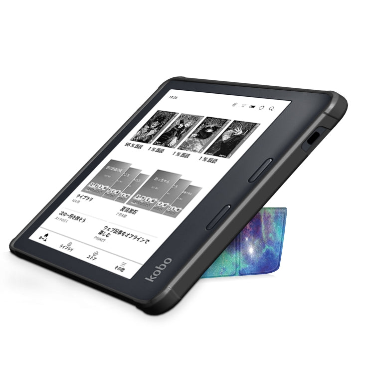 For Kobo Libra Colour 2024 Solid Color Deformation TPU Leather Smart Tablet Case(Milky Way)